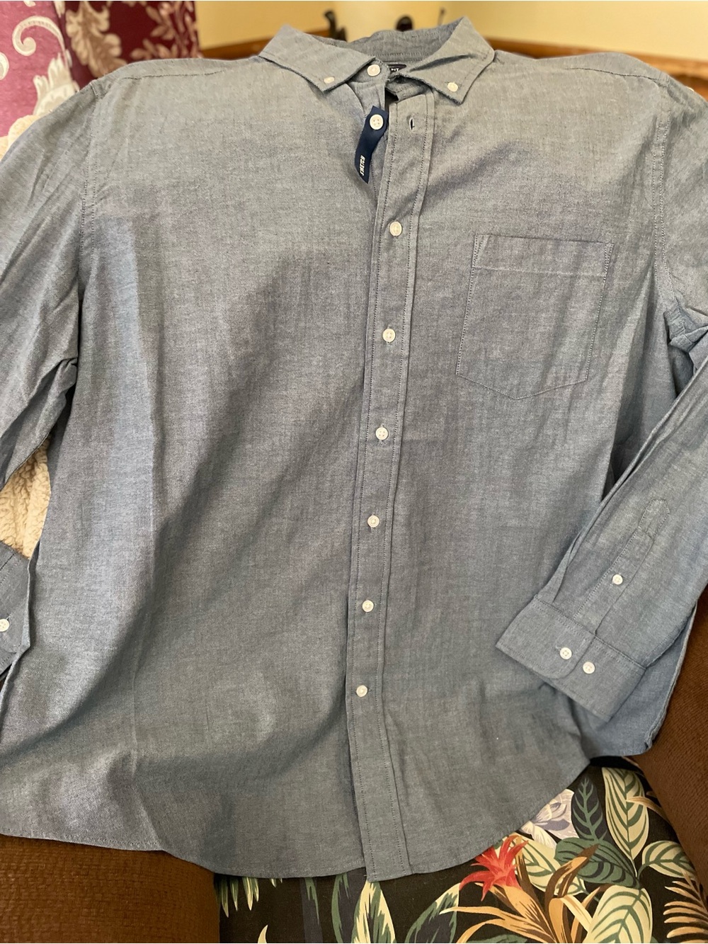 Men’s lightweight long sleeve George Brand Shirt. Sz 2xl Classic fit denim color - Picture 3 of 4